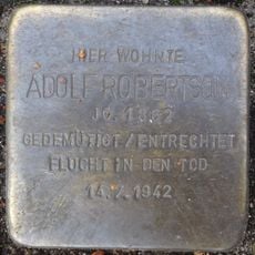Stolperstein dedicated to Adolf Robertson