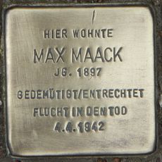 Stolperstein en memoria de Max Maack