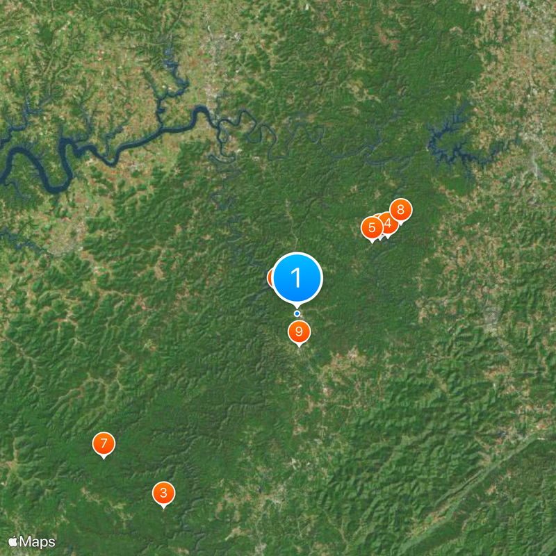 Condado de McCreary Mapa