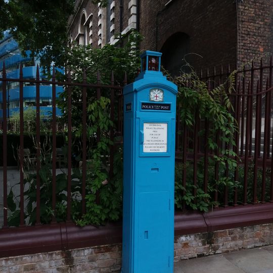 Police Public Callbox Outside St Botolph Aldgate Church