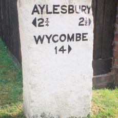 Milestone, Station Road; outside No. 16
