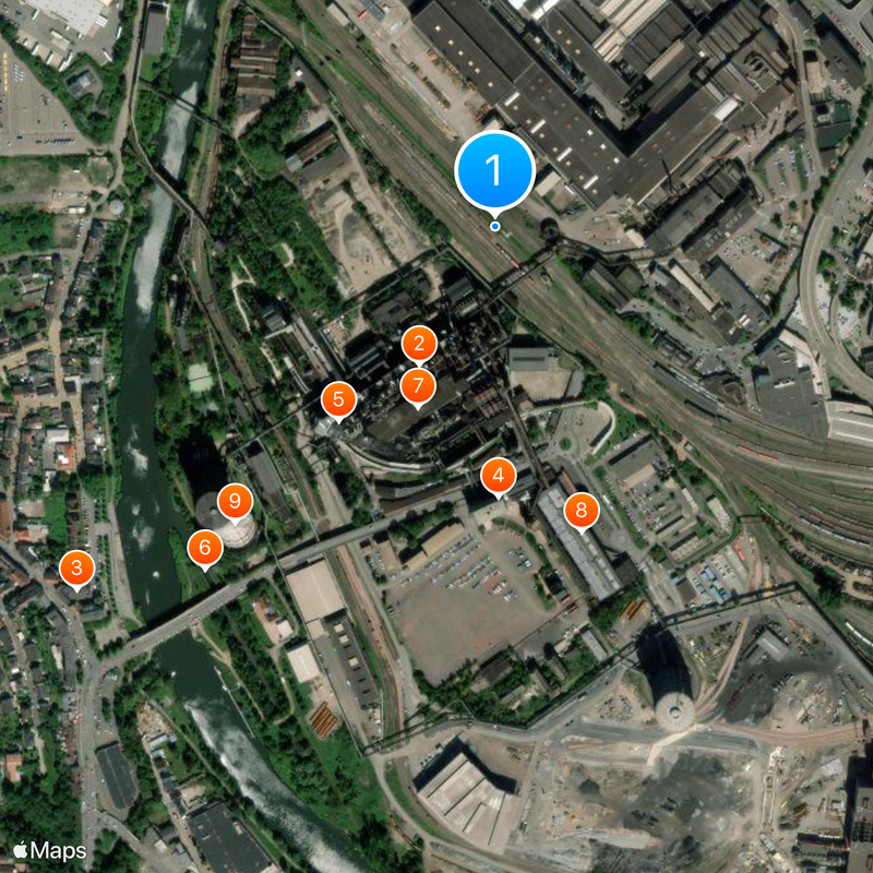 Usine sidérurgique de Völklingen Carte