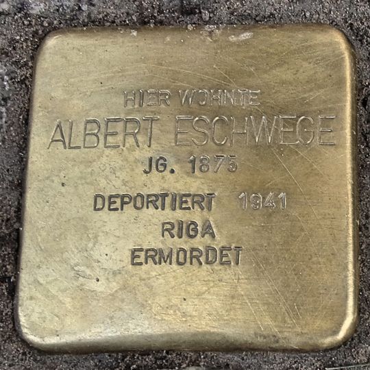 Stolperstein à la mémoire d’Albert Eschwege