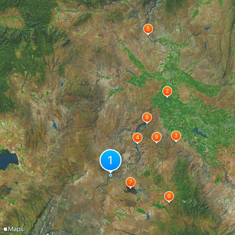 Comté de Malheur Carte