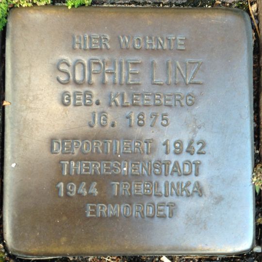 Stolperstein für Sophie Linz