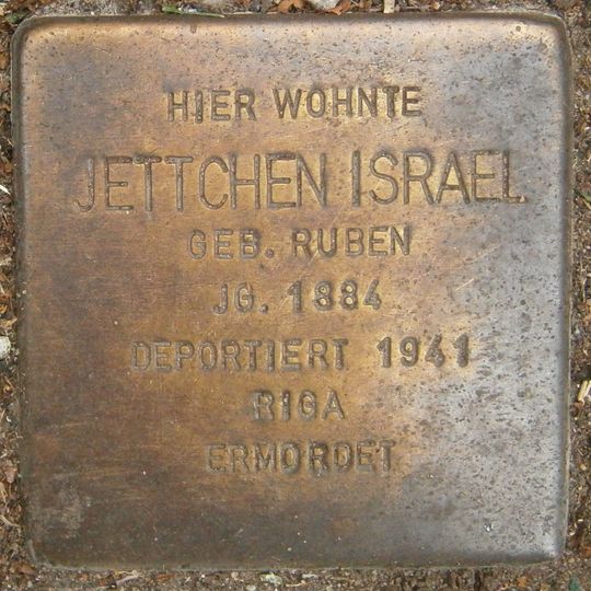 Stolperstein dedicated to Jettchen Israel