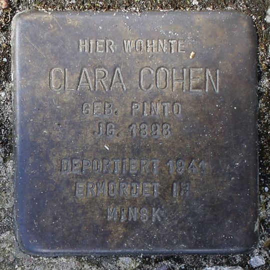 Stolperstein dedicated to Clara Cohen