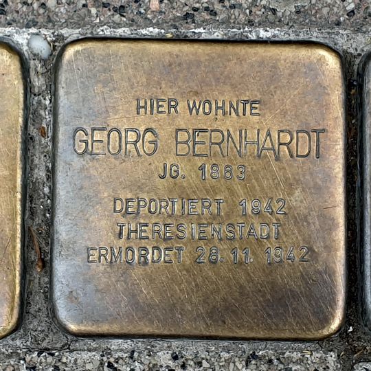Stolperstein dedicated to Georg Bernhardt