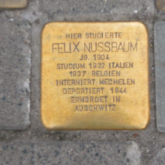 Stolperstein à la mémoire de Felix Nussbaum
