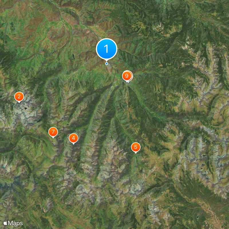 Aérodrome d'Aspen-Pitkin Co/Sardy Field Carte
