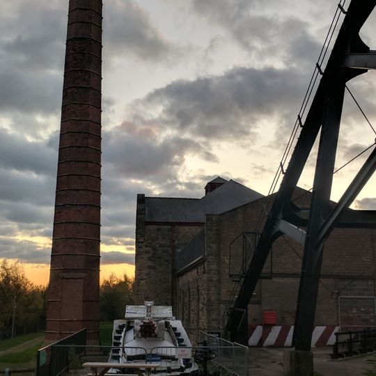 Enginehouse, Chimney And Headstocks At The Former Pleasley Colliery