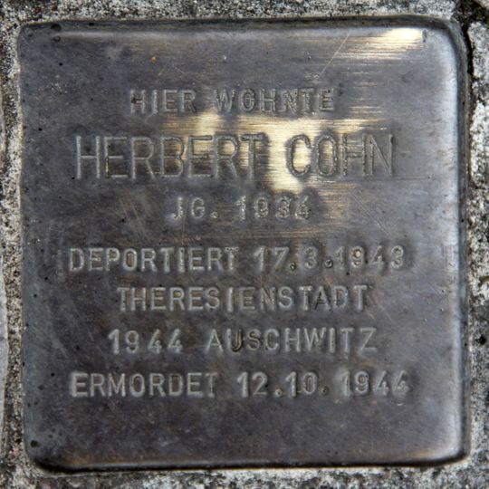 Stolperstein en memoria de Herbert Cohn