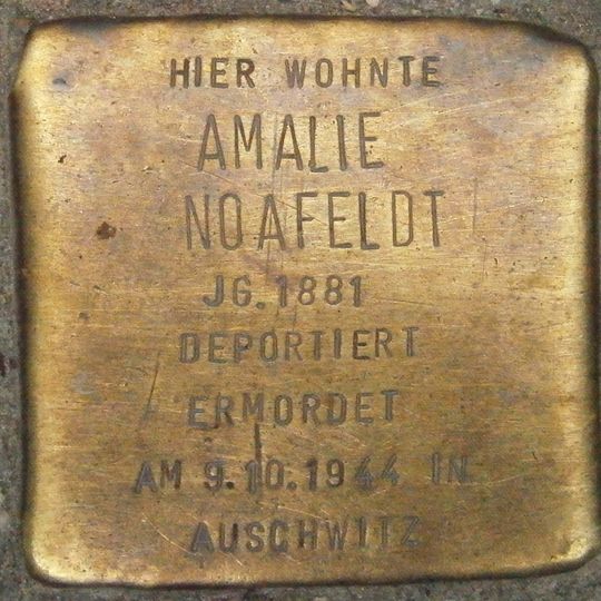 Stolperstein en memoria de Amalie Noafeldt