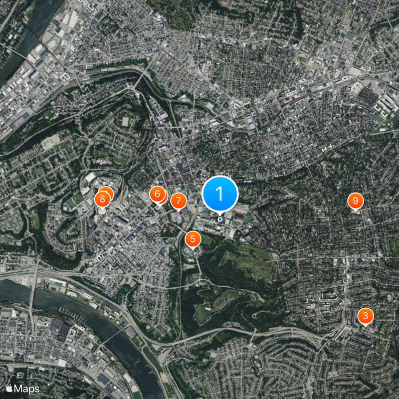 Universidad Carnegie Mellon Mapa