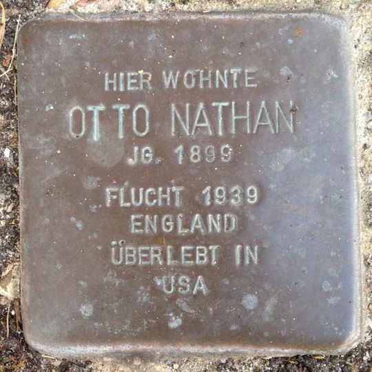 Stolperstein en memoria de Otto Nathan