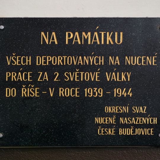 Pamětní deska deportovaným
