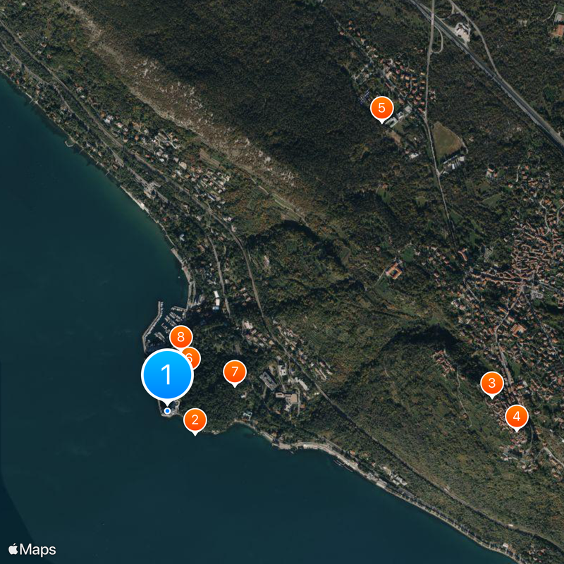 Castelo de Miramare Mapa