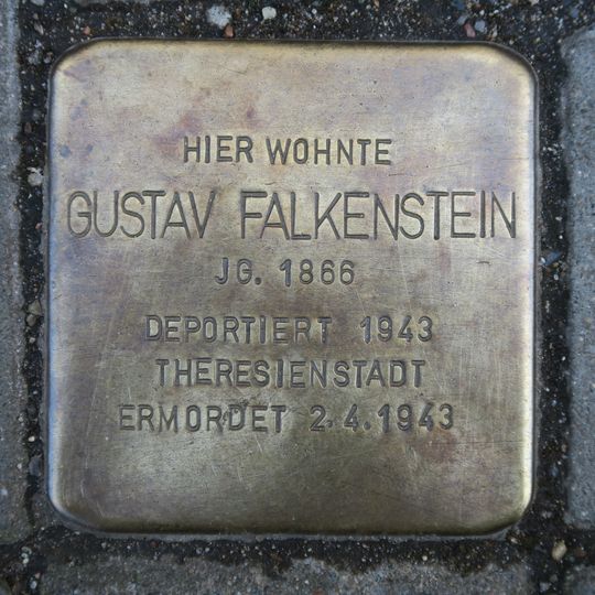 Stolperstein dedicated to Gustav Falkenstein