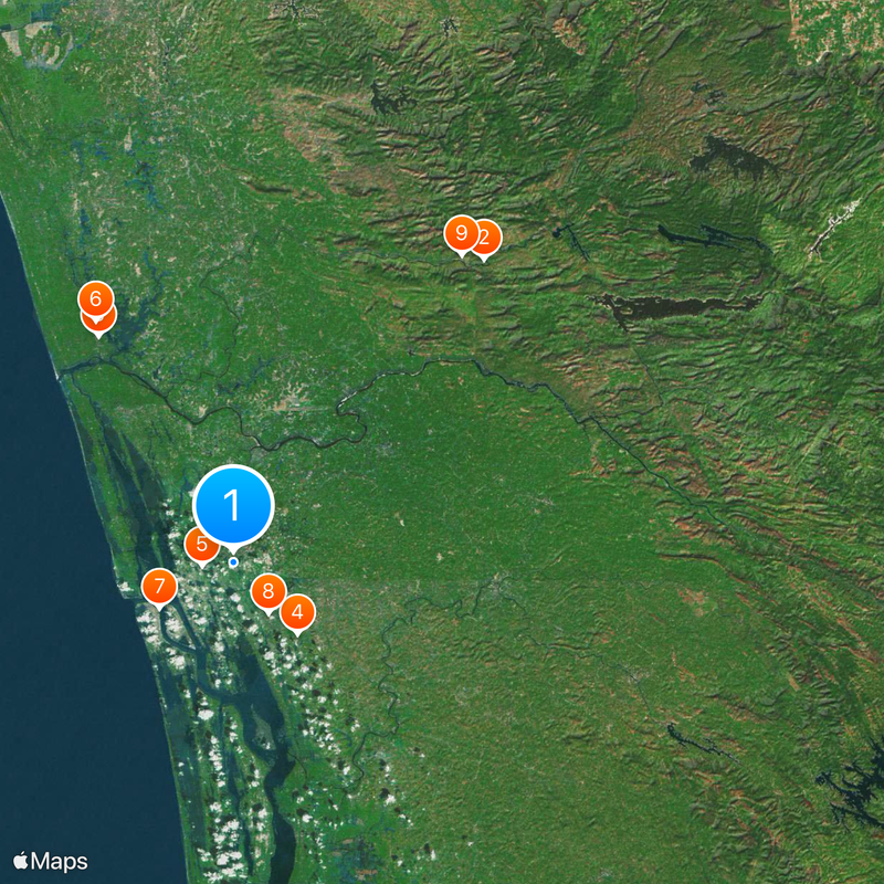 District d'Ernakulam Carte