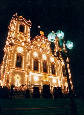 At night
