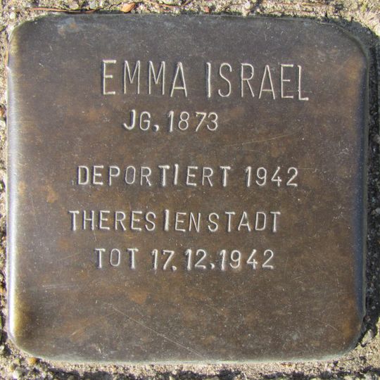 Stolperstein en memoria de Emma Israel