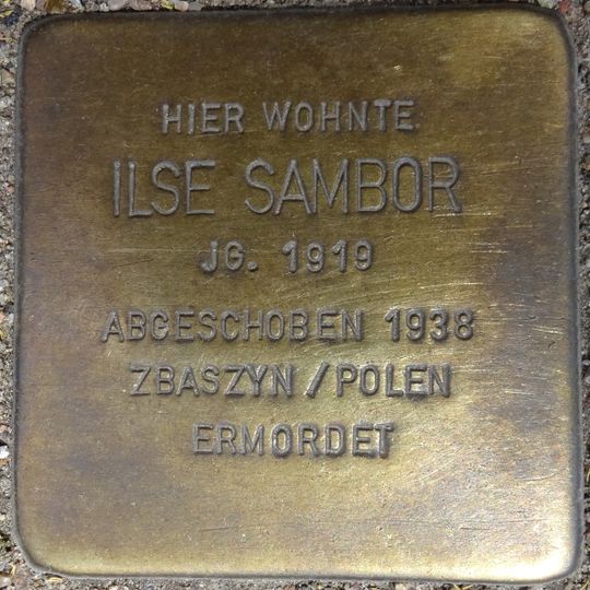 Stolperstein en memoria de Ilse Sambor