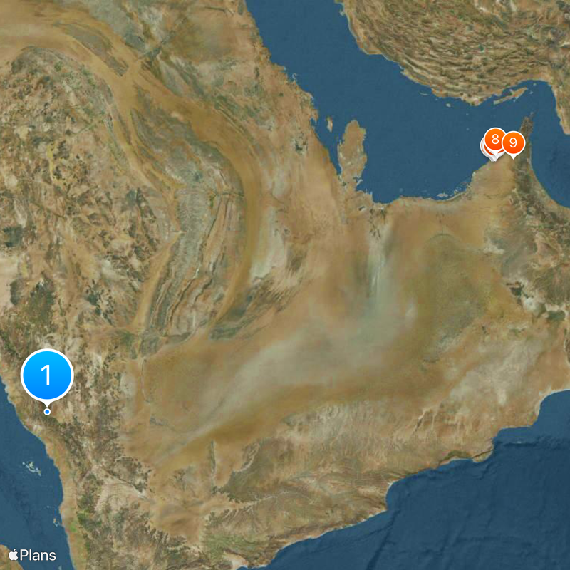 Große Arabische Wüste Karte