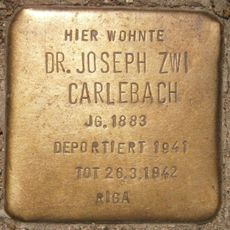 Stolperstein dedicated to Joseph Zwi Carlebach