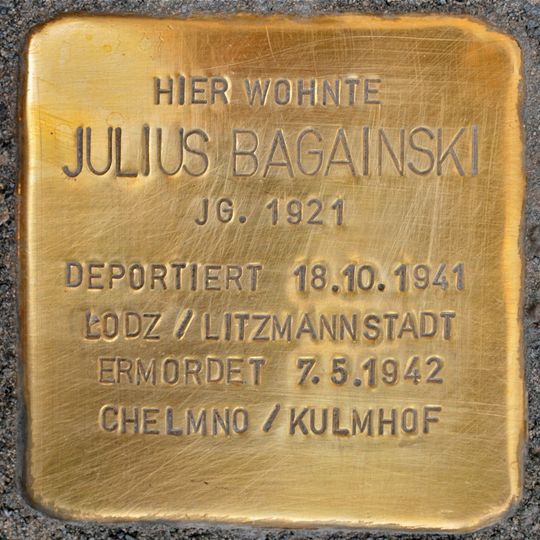 Stolperstein en memoria de Julius Bagainski