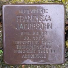 Stolperstein dedicated to Franziska Jacobsohn