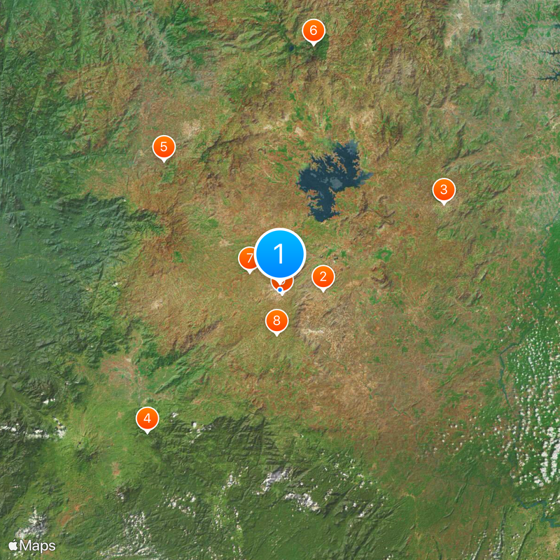Regione dell'Ovest Mappa