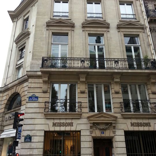 Immeuble, 1 rue du Faubourg-Saint-Honoré