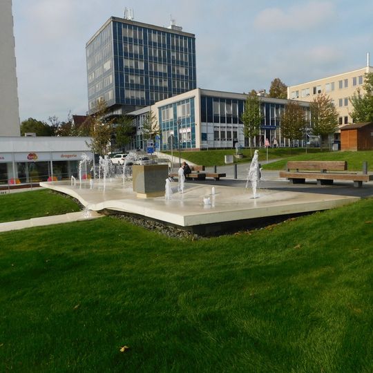 Fontána v horní části Smetanova naměstí v Havlíčkově Brodě