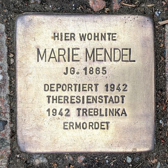 Stolperstein en memoria de Marie Mendel