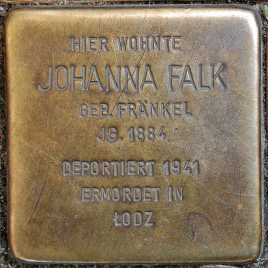 Stolperstein en memoria de Johanna Falk