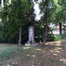 Obrázek Panny Marie v parku v Revoluční ulici v Měšicích