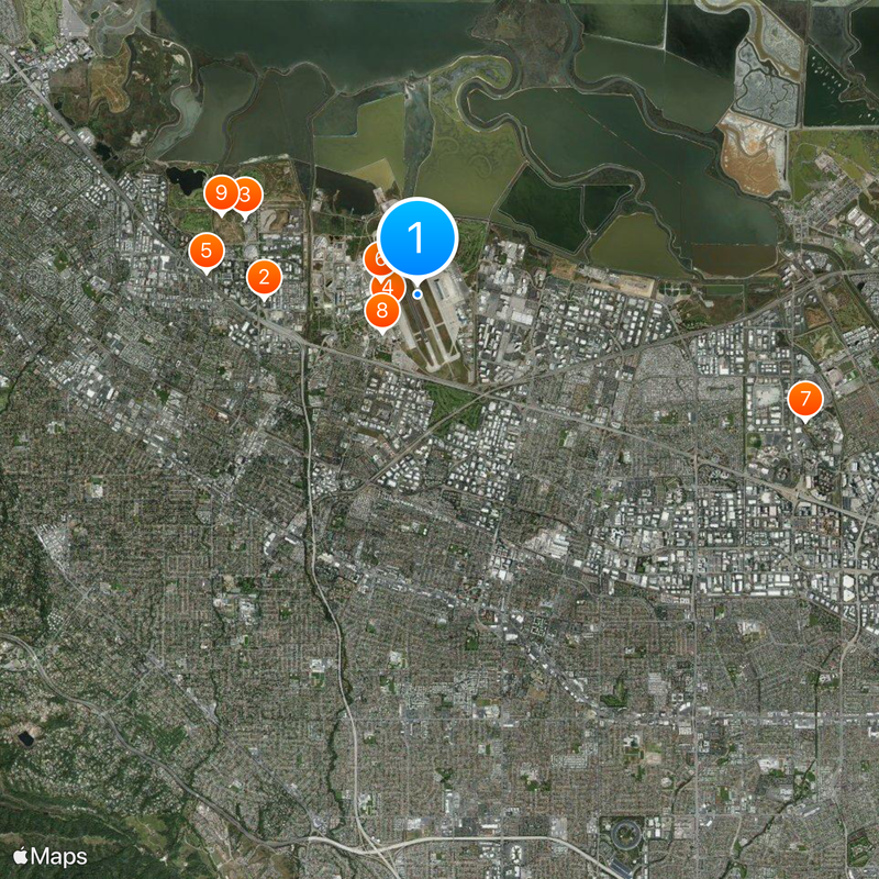 Moffett Federal Airfield Mapa