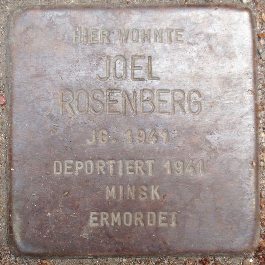 Stolperstein en memoria de Joel Rosenberg