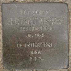 Stolperstein dedicated to Gertrud Werner