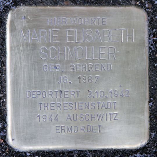 Stolperstein en memoria de Marie Elisabeth Schmoller