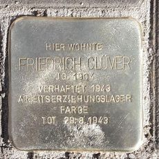 Stolperstein dedicated to Friedrich Clüver