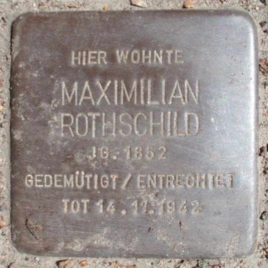 Stolperstein en memoria de Maximilian Rothschild