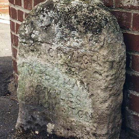 Milestone, Wroxham Road, by No. 188