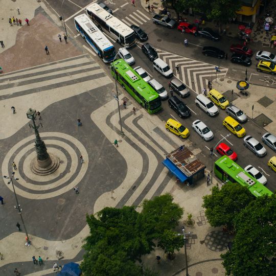 Piso de Pedra Portuguesa Mosaico de Burle Marx do Largo da Carioca