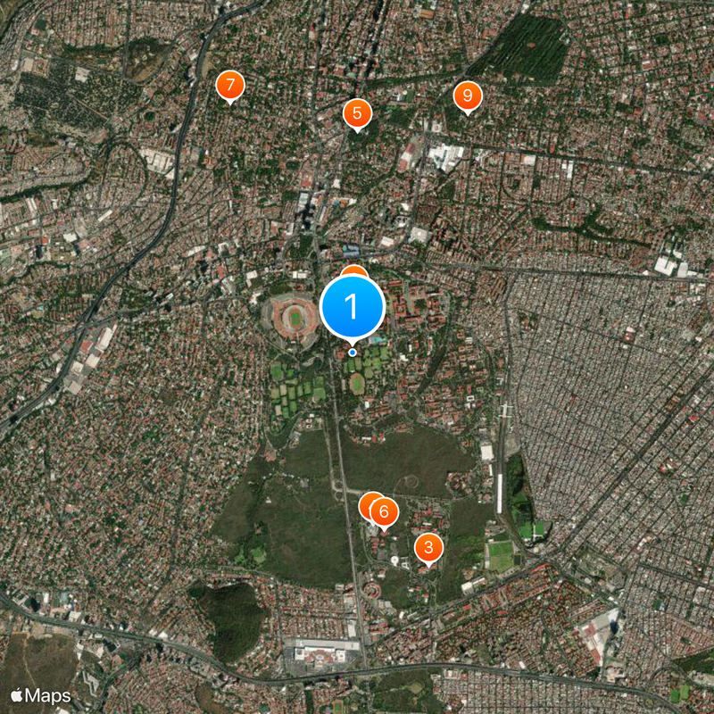 National Autonomous University of Mexico Map