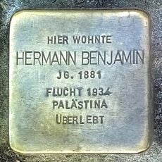 Stolperstein à la mémoire de Hermann Benjamin