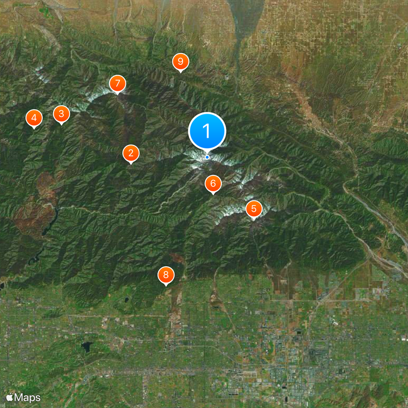 Mount San Antonio Mapa