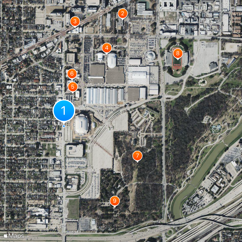 Dickies Arena Map