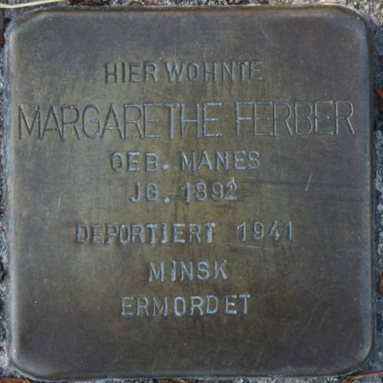 Stolperstein en memoria de Margarethe Ferber