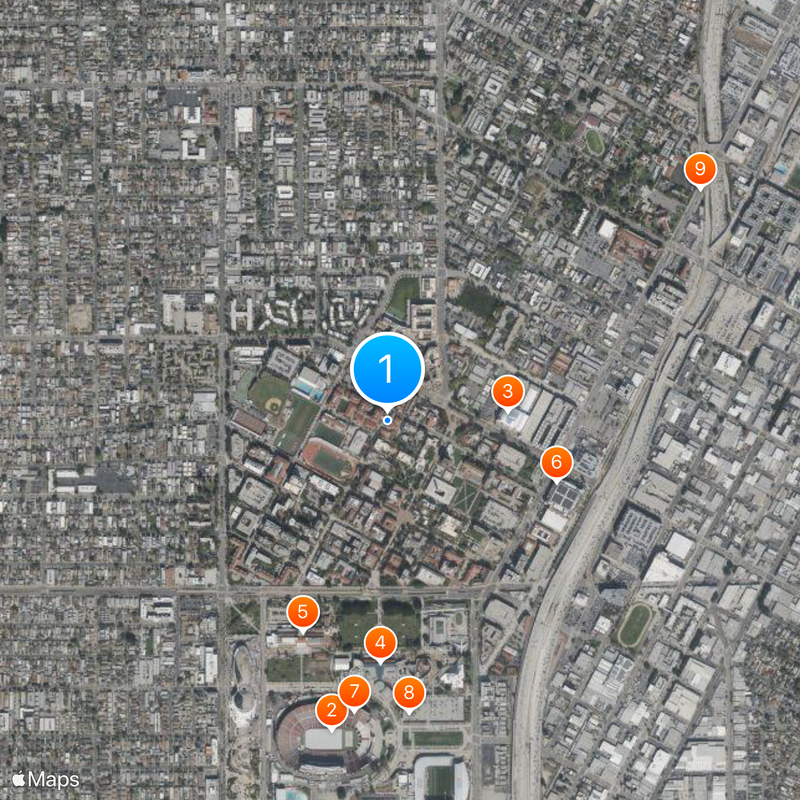 USC School of Cinematic Arts Map